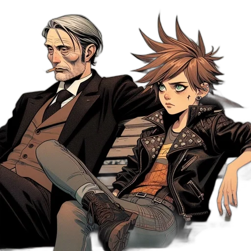 jacket, concept art, comic book art, cartoon transparent PNG cut-out