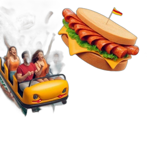 car, food, concept art, photorealistic transparent PNG cut-out