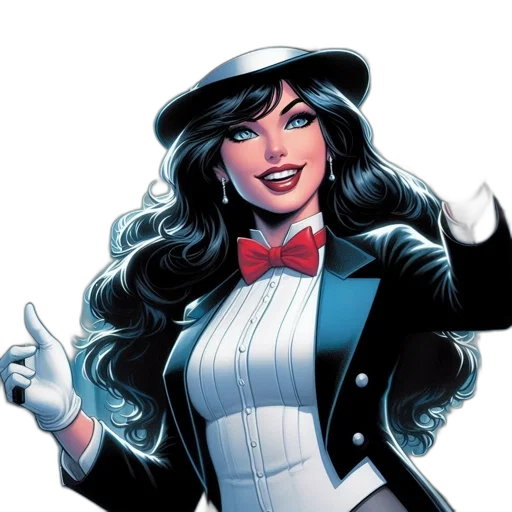 comic book art, cartoon, woman, suit transparent PNG cut-out