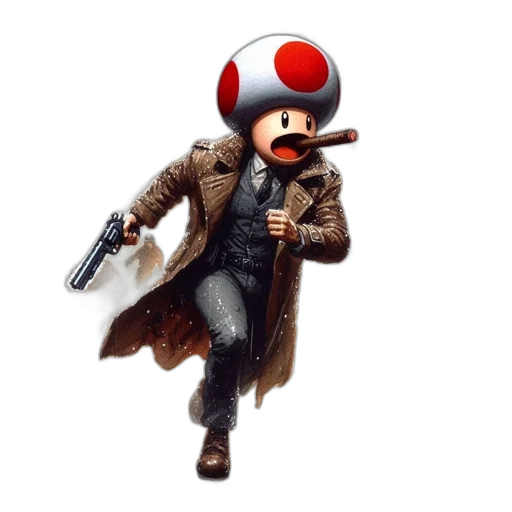 weapon, hat, jacket, staff transparent PNG cut-out
