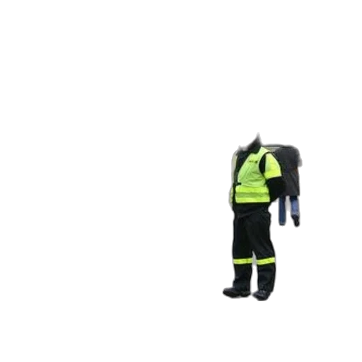 jacket, staff, umbrella, robot transparent PNG cut-out