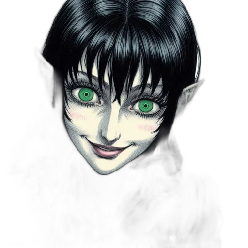 face, mask, creature, fantasy art transparent PNG cut-out
