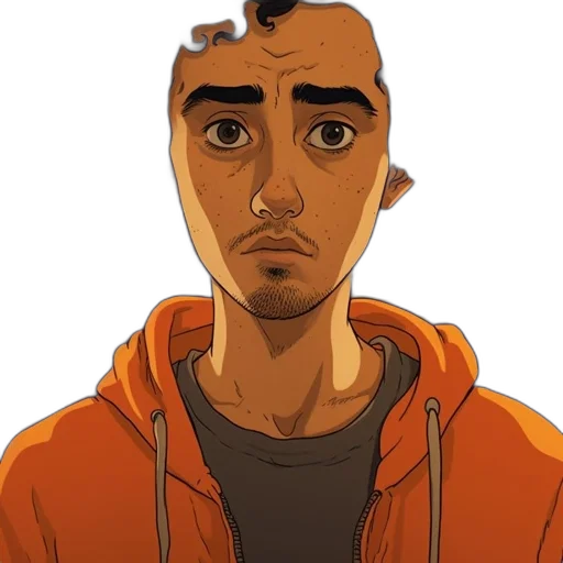 face, jacket, staff, mask transparent PNG cut-out