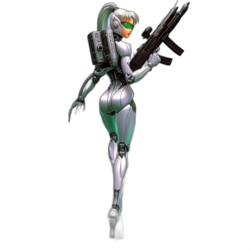 robot, weapon, staff, concept art transparent PNG cut-out