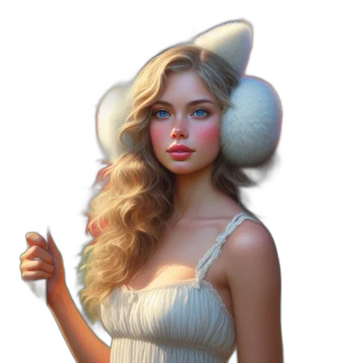 hat, dress, crown, staff transparent PNG cut-out