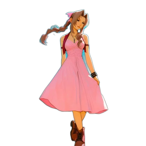 dress, staff, concept art, 3d render transparent PNG cut-out
