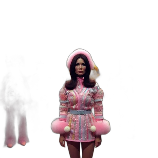dress, jacket, staff, creature transparent PNG cut-out