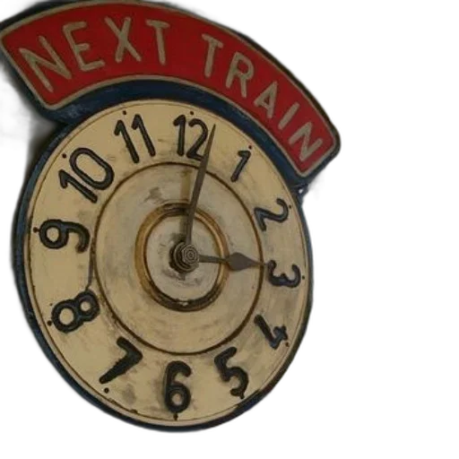 vintage, clock, train, station transparent PNG cut-out