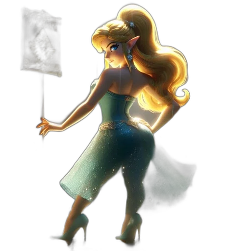 dress, staff, concept art, fantasy art transparent PNG cut-out
