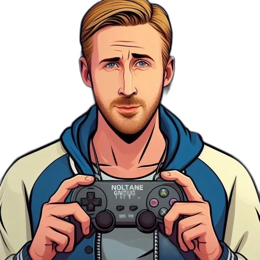 face, jacket, weapon, staff transparent PNG cut-out