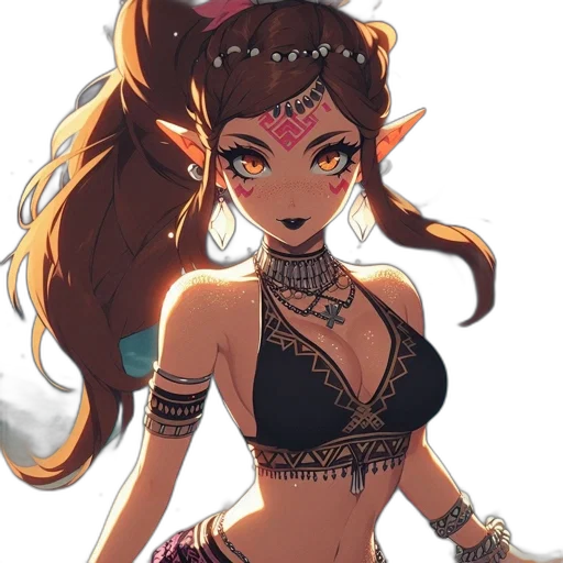 jewelry, staff, mask, dress transparent PNG cut-out