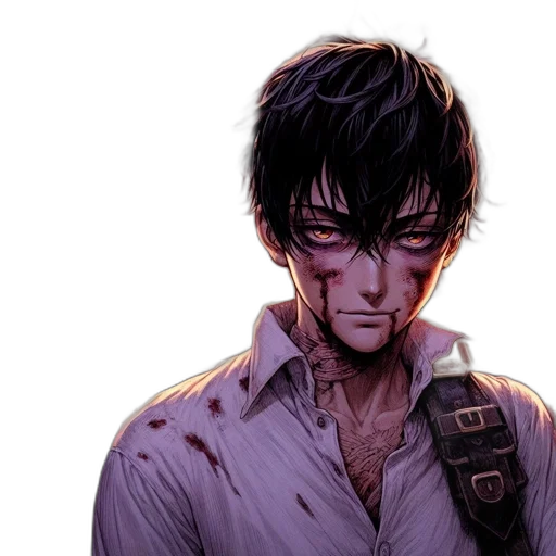 face, comic book art, concept art, anime transparent PNG cut-out