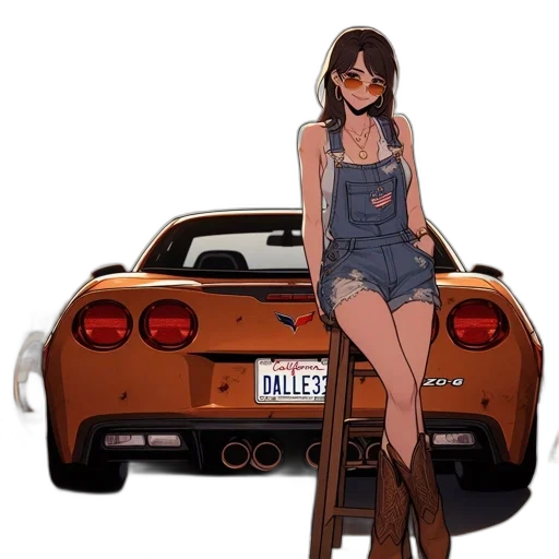 car, dress, anime, concept art transparent PNG cut-out