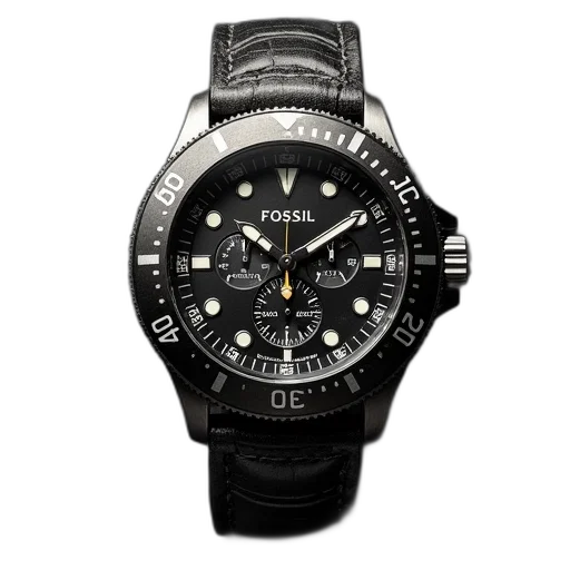 fossil, black, ion, stainless transparent PNG cut-out