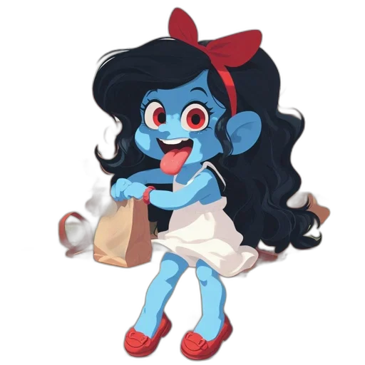 staff, creature, dress, mask transparent PNG cut-out