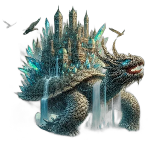 dragon, creature, animal, sword transparent PNG cut-out