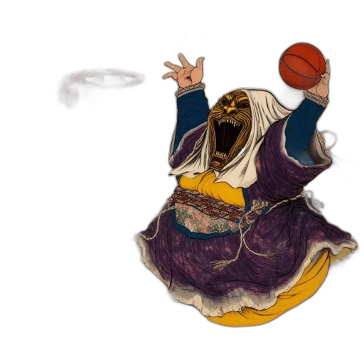 mask, dragon, staff, creature transparent PNG cut-out