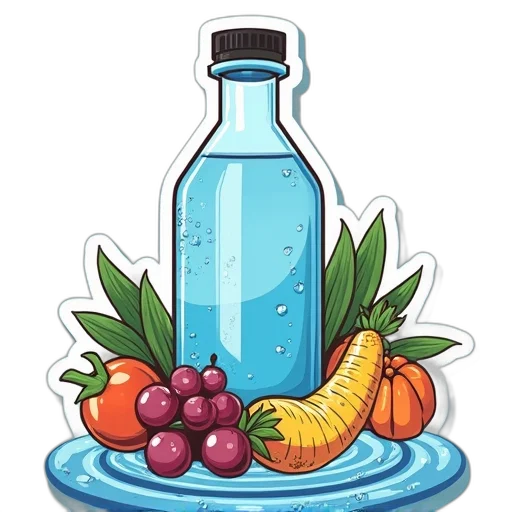 bottle, food, pixel art, concept art transparent PNG cut-out