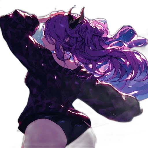 dress, jacket, creature, hair transparent PNG cut-out
