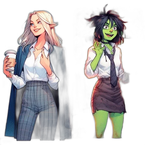 comic book art, concept art, watercolor, pixel art transparent PNG cut-out