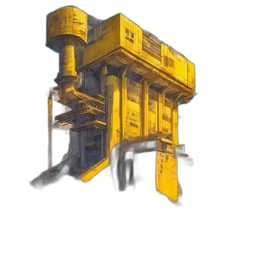 robot, building, weapon, staff transparent PNG cut-out