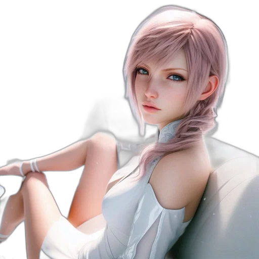 dress, face, robot, staff transparent PNG cut-out