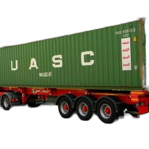 photorealistic, green, uasc, shipping transparent PNG cut-out