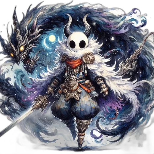 dragon, mask, staff, creature transparent PNG cut-out
