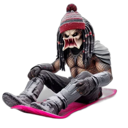 creature, mask, concept art, 3d render transparent PNG cut-out