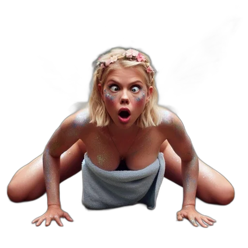 face, creature, dress, hair transparent PNG cut-out