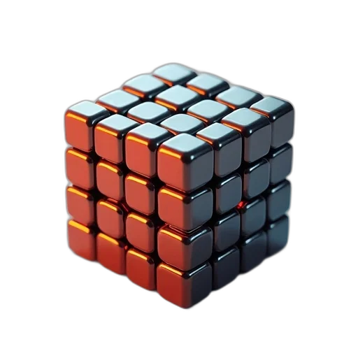 3d render, pixel art, small, magnetic transparent PNG cut-out
