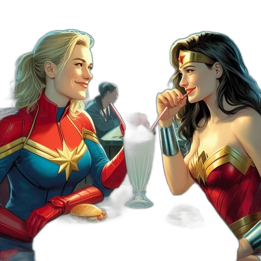 comic book art, concept art, fantasy art, two transparent PNG cut-out