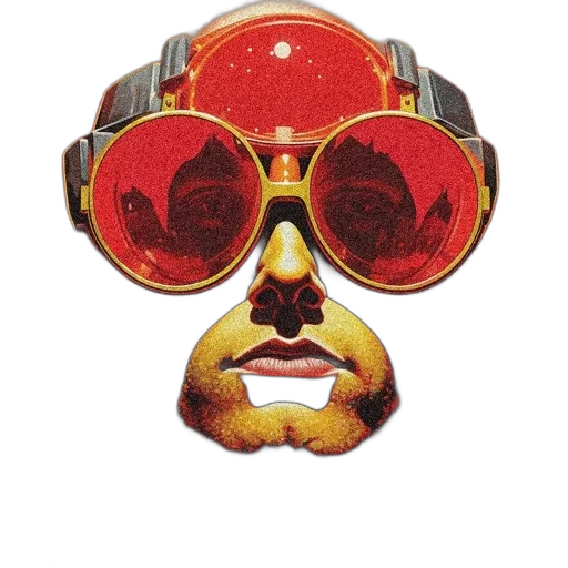 mask, face, concept art, comic book art transparent PNG cut-out