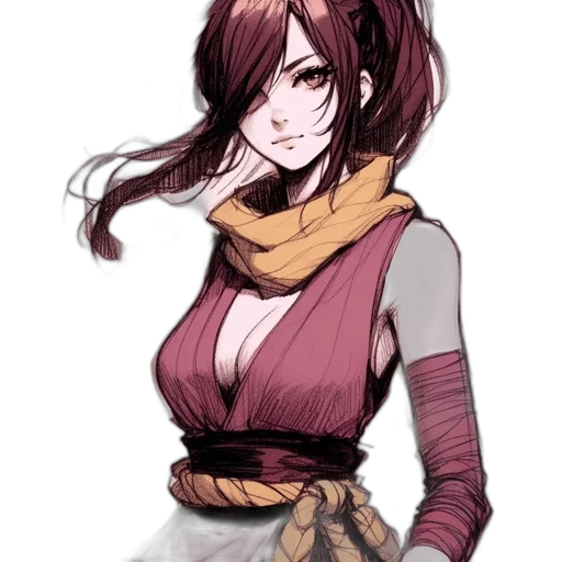 staff, dress, face, flower transparent PNG cut-out