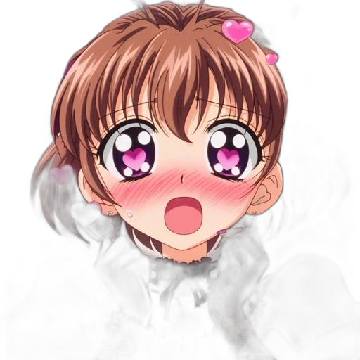 face, anime, pixel art, photorealistic transparent PNG cut-out
