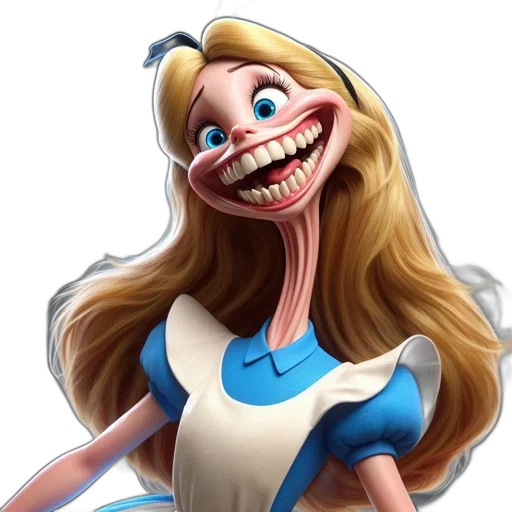 face, dress, creature, staff transparent PNG cut-out