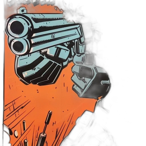 weapon, comic book art, concept art, cartoon transparent PNG cut-out