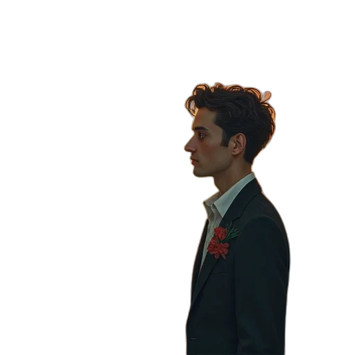 jacket, face, crown, staff transparent PNG cut-out