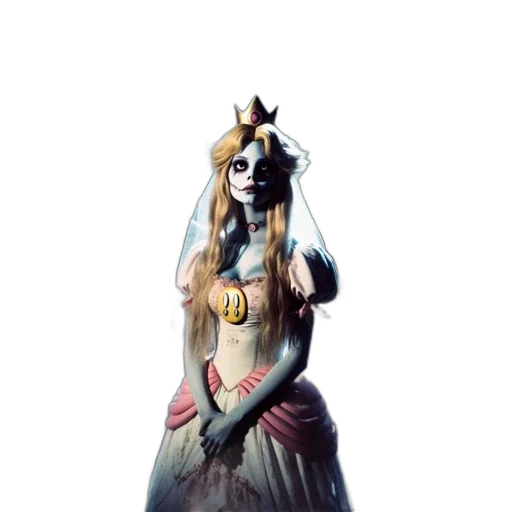crown, mask, dress, staff transparent PNG cut-out