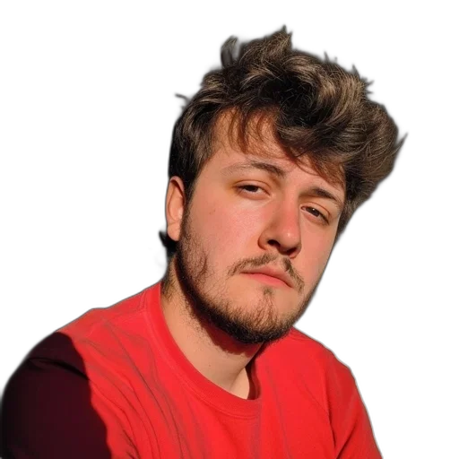 face, hair, staff, jacket transparent PNG cut-out