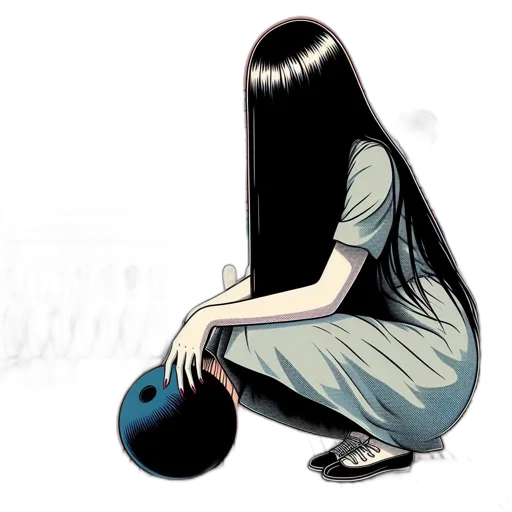 hair, dress, mask, weapon transparent PNG cut-out