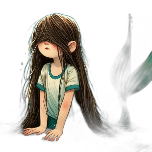 hair, creature, dress, mask transparent PNG cut-out