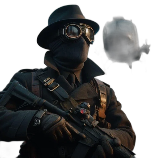 mask, weapon, staff, hat transparent PNG cut-out