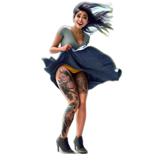 dress, concept art, fantasy art, comic book art transparent PNG cut-out