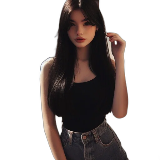dress, hair, jacket, creature transparent PNG cut-out