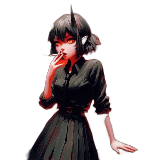 dress, jacket, staff, face transparent PNG cut-out