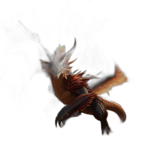 dragon, creature, animal, staff transparent PNG cut-out