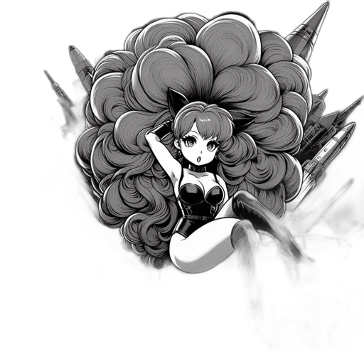 hair, crown, flower, weapon transparent PNG cut-out