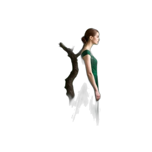 dress, staff, hair, animal transparent PNG cut-out