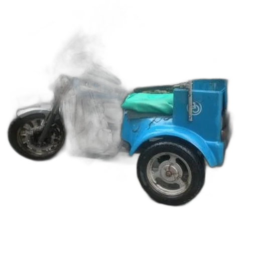car, robot, weapon, 3d render transparent PNG cut-out